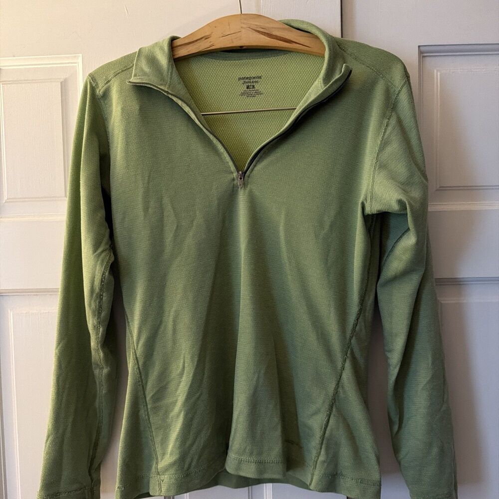 Patagonia Capilene Thermal Weight Zip-Neck Women's Medium Green Pullover